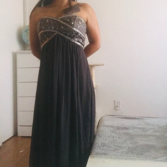 starry night themed prom dress